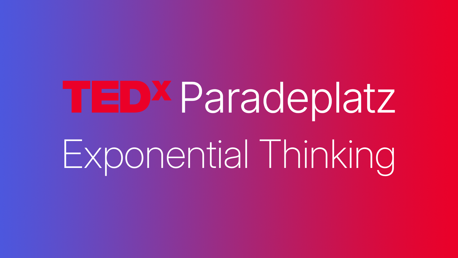 Exponential Thinking